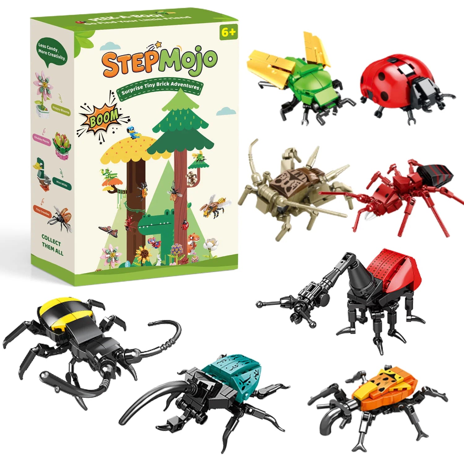 StepMojo Tiny Crawlies Mystery Blind Box – Insect Building Brick Kit