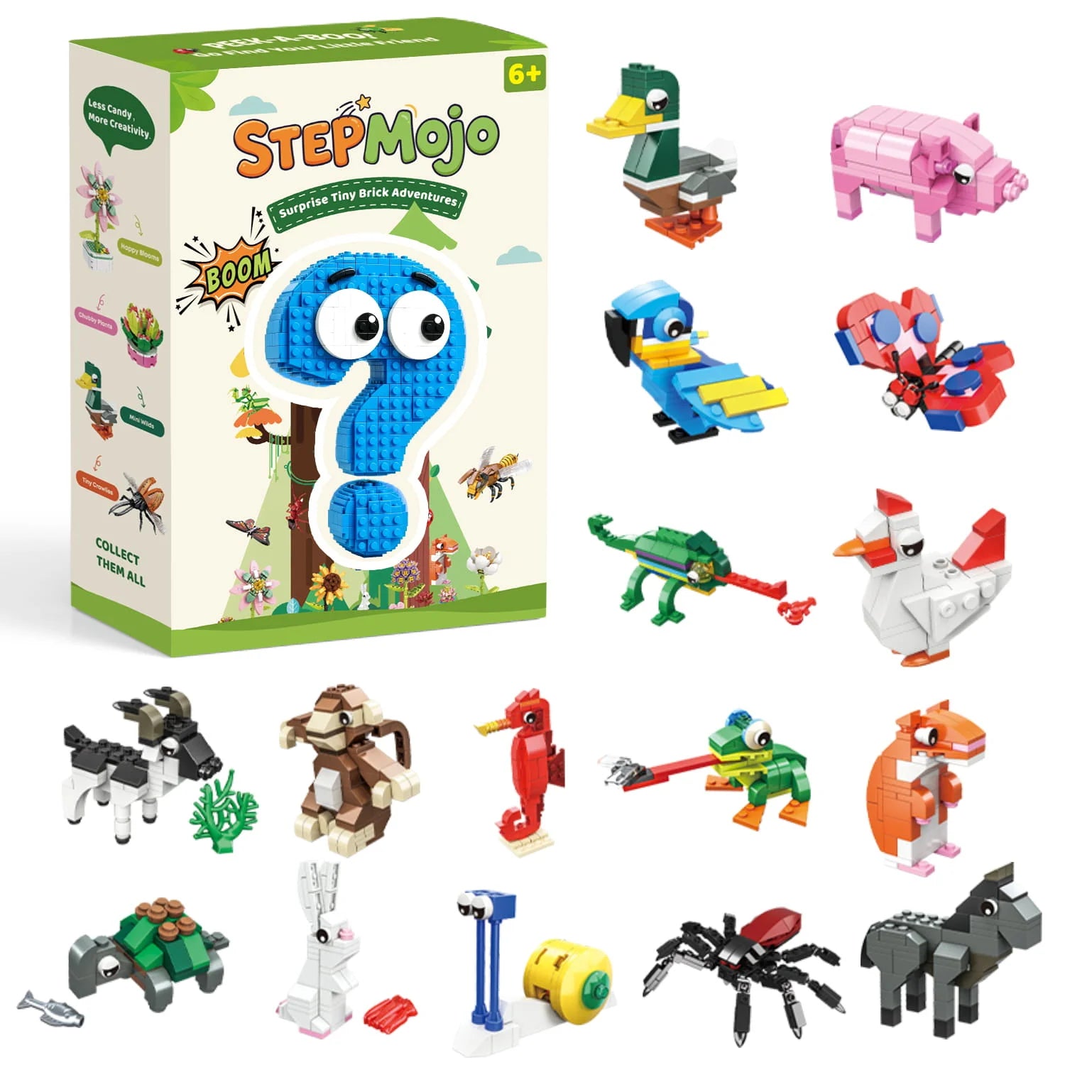 StepMojo Mini Wilds Mystery Blind Box – Animal Building Brick Kit