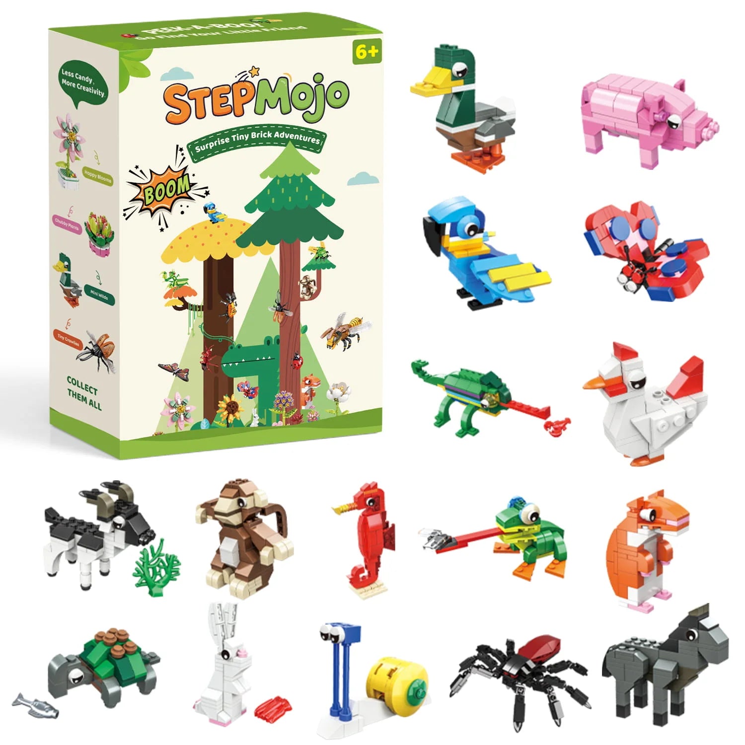 StepMojo Mini Wilds Mystery Blind Box – Animal Building Brick Kit
