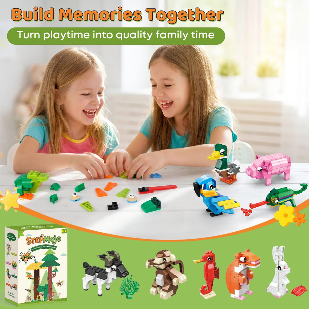 StepMojo Mini Wilds Mystery Blind Box – Animal Building Brick Kit