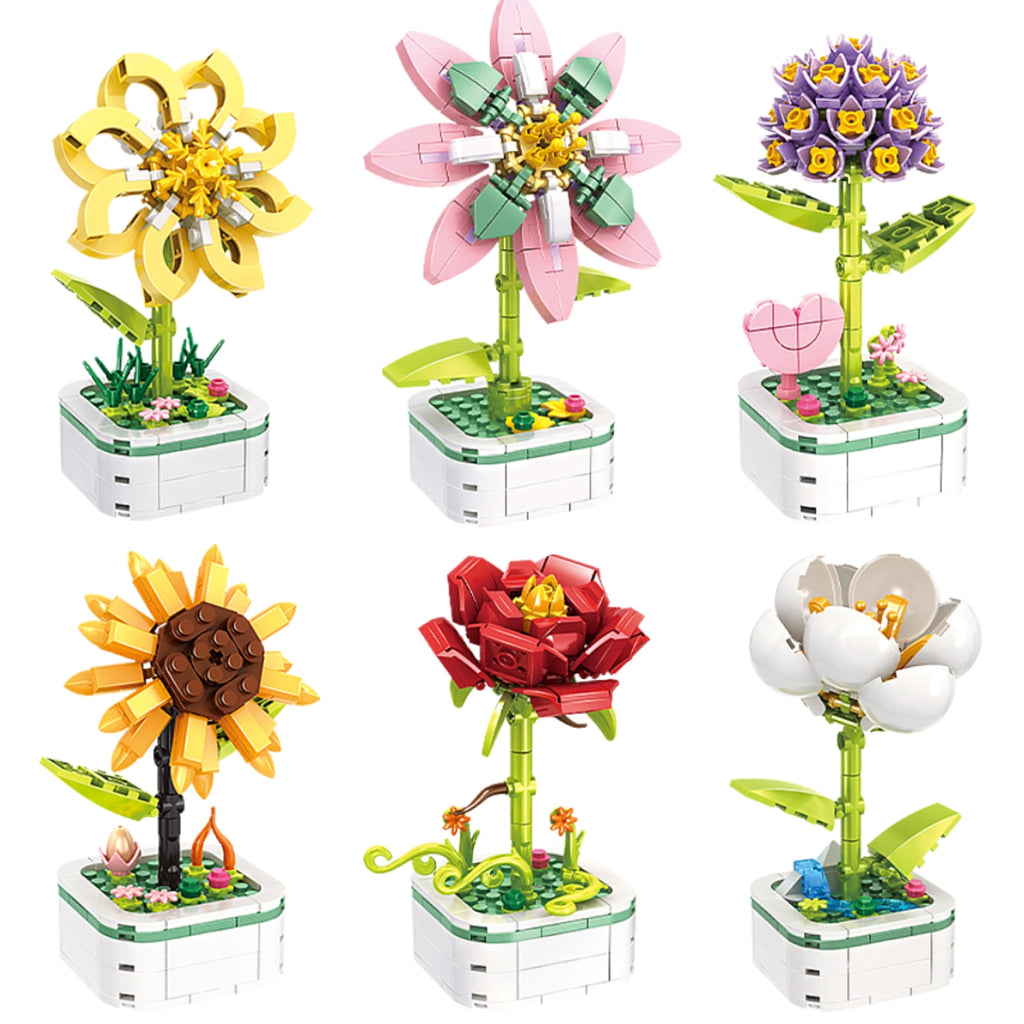 Stepmojo Happy Blooms Mystery Blind Box – Flower Building Brick Kit