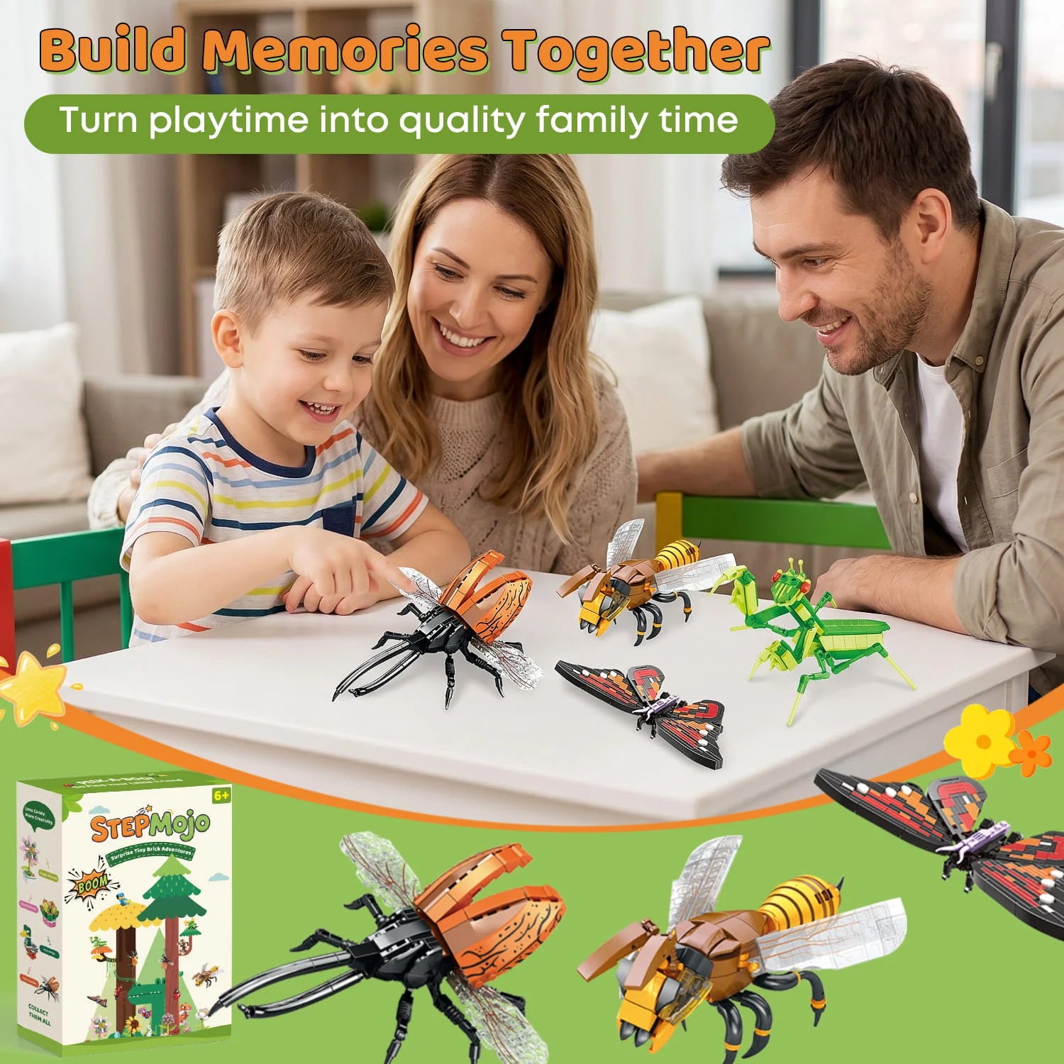 StepMojo Chonky Crawlies Mystery Blind Box – Advanced Insect Building Brick Kit