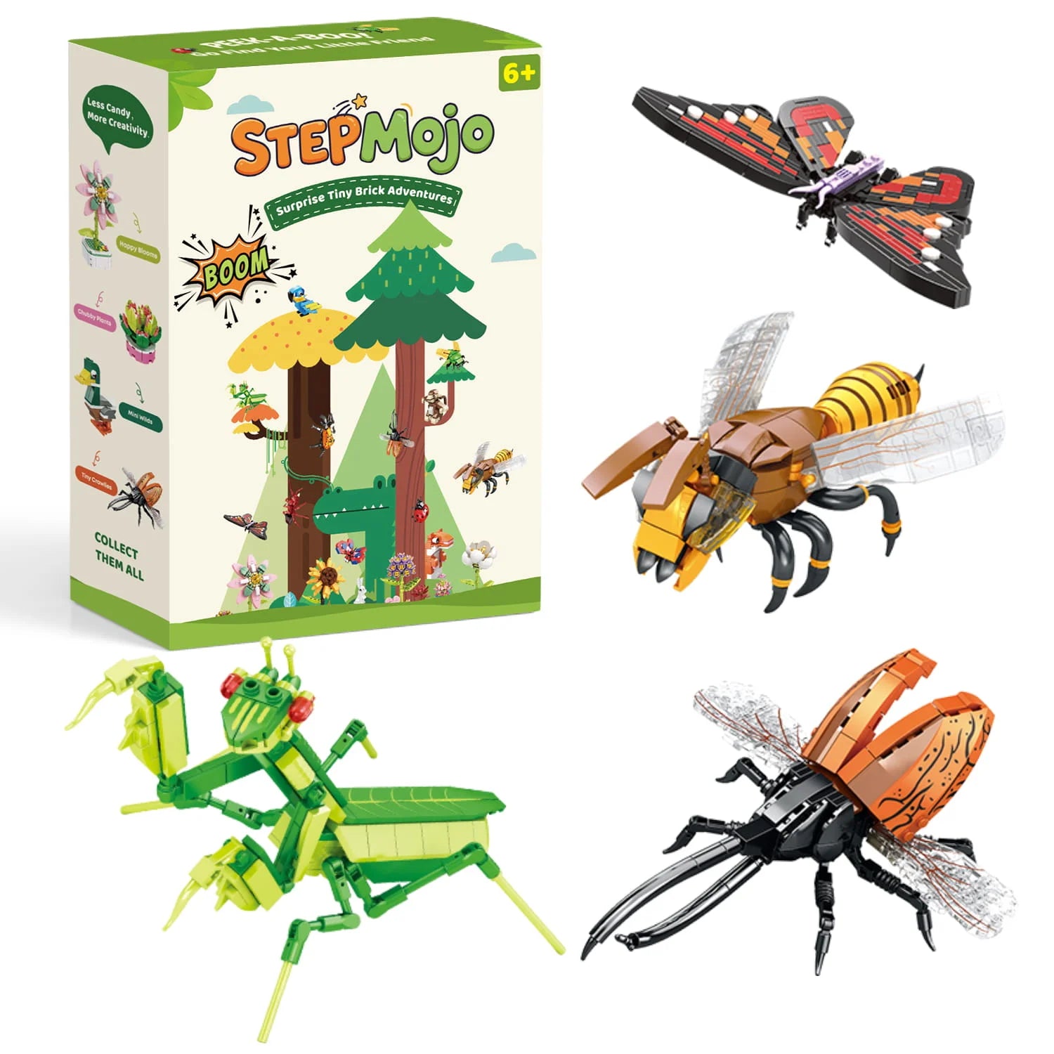 StepMojo Chonky Crawlies Mystery Blind Box – Advanced Insect Building Brick Kit