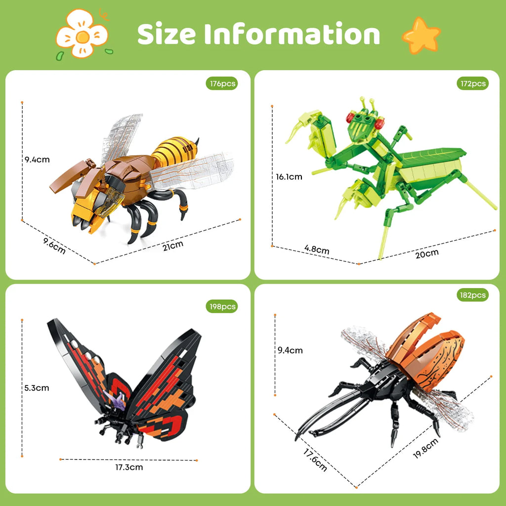 StepMojo Chonky Crawlies Mystery Blind Box – Advanced Insect Building Brick Kit