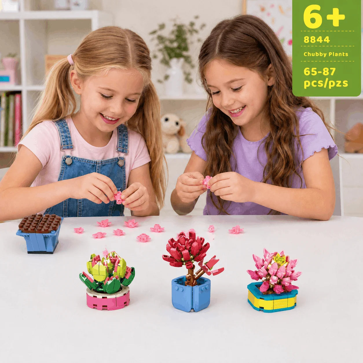 StepMojo Chubby Plants Mystery Blind Box – Succulent Building Brick Kit for Kids