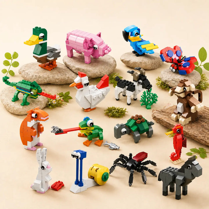 Stepmojo Mini Wilds Mystery Blind Box – Animal Building Brick Kit