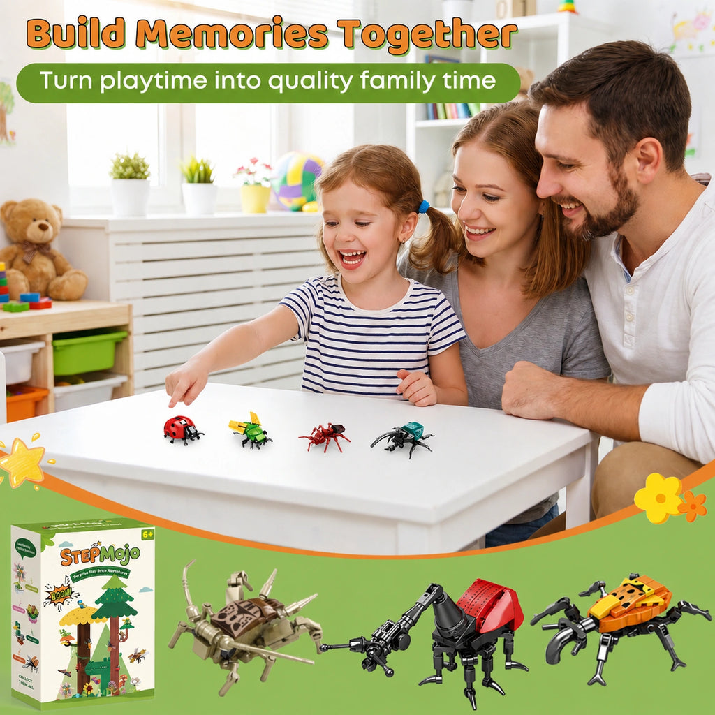 StepMojo Tiny Crawlies Mystery Blind Box – Insect Building Brick Kit
